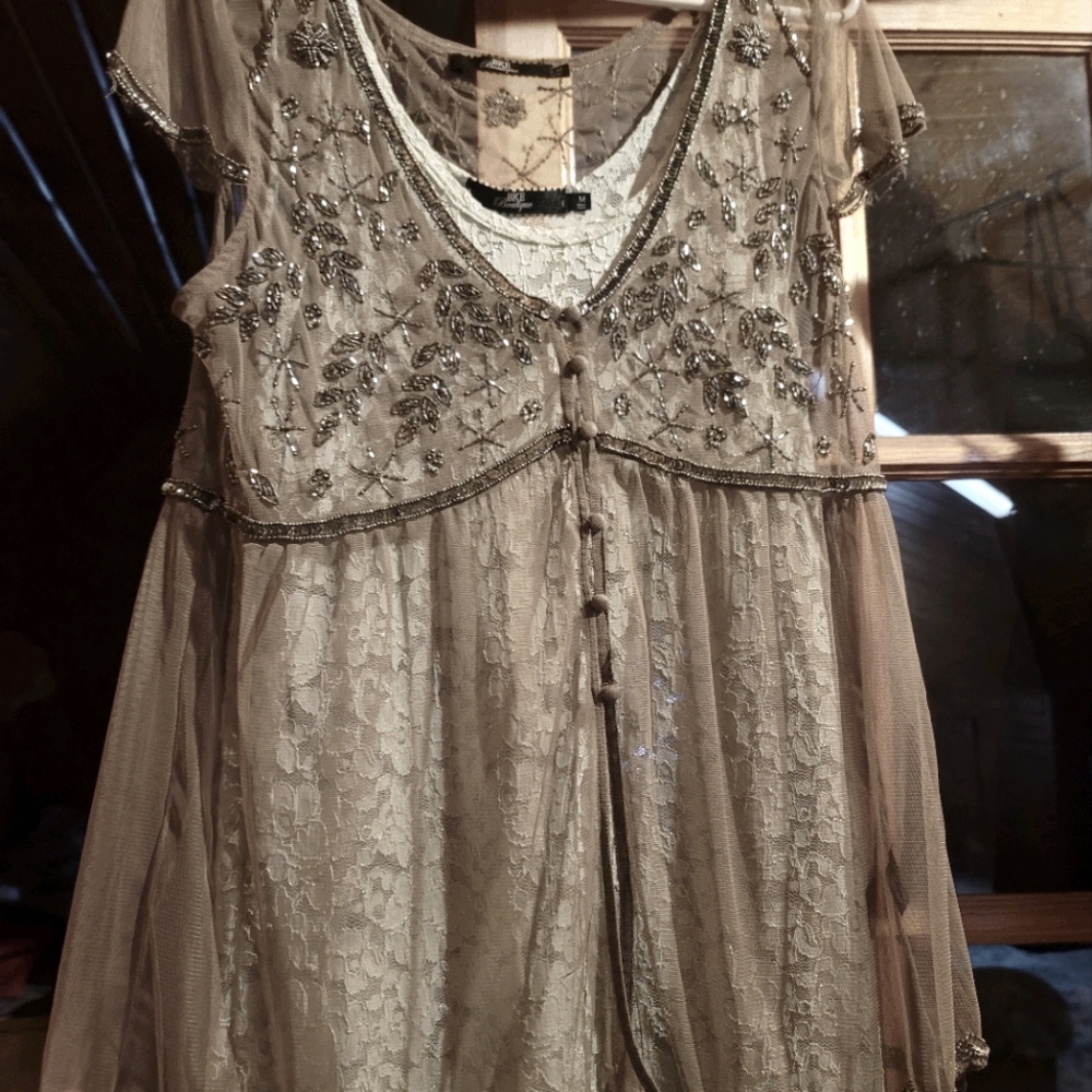 Lace Tank and over top